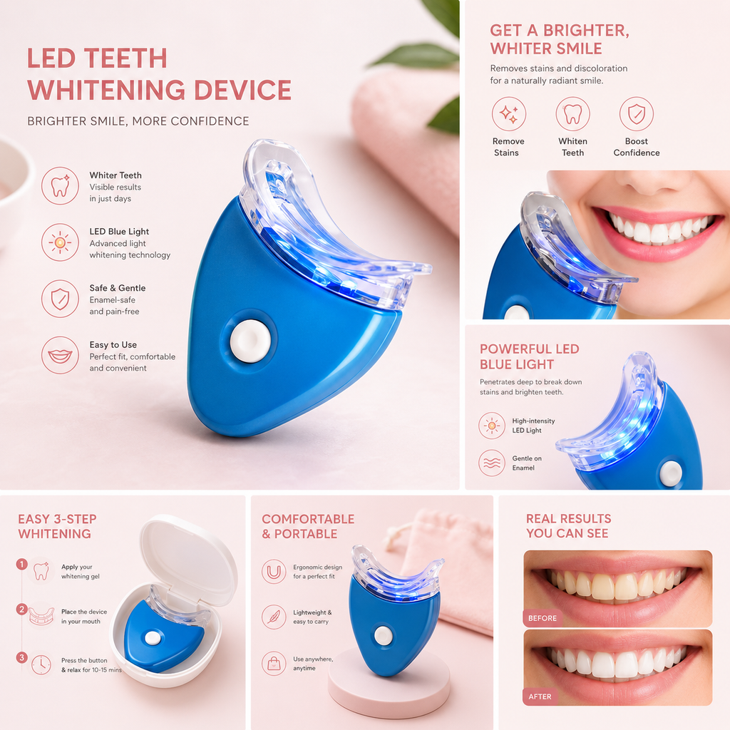 Aureli- Blue Light Tooth Whitening Dental Bleaching LED